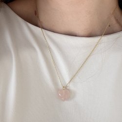 Halsk�de GRACE HEART 42-45-55 CM. Forgyldt S�lv