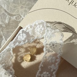   �restikker GRACE HEART - Forgyldt S�lv