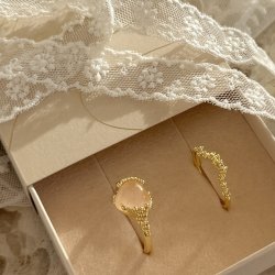 Fingerring GRACE HEART SIZE 52-62 - Forgyldt S�lv