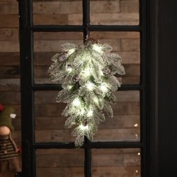 Stor grangren med lyskde - 55 cm LED lyskde