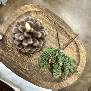 LED lys kogle H 13 cm brun