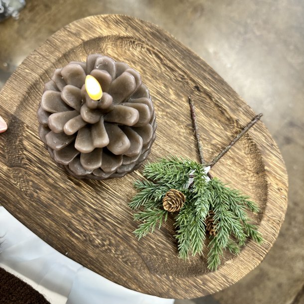 LED lys kogle H 13 cm brun