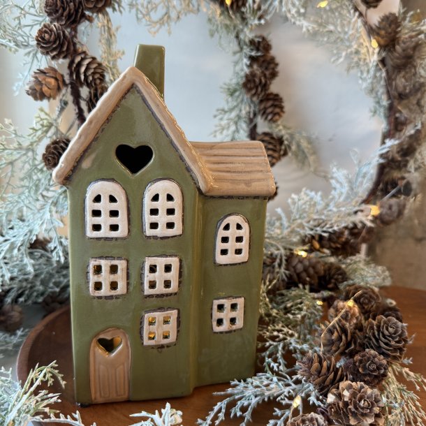 Hus til fyrfadslys Keramik