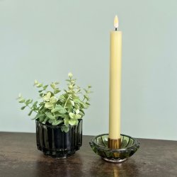 Lysestage H8.5cm B 8.5cm D 3cm grn