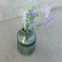 Vase grn H 14cm glas