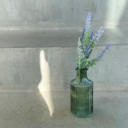 Vase grn H 14cm glas