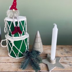 Tromme lux tr og skind stor