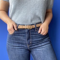 Gry blte i beige med guld spnde lder