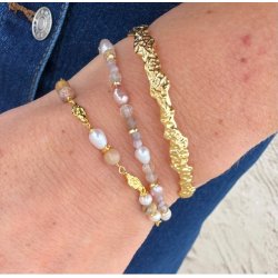 Armbnd GOLDEN SAND forgyldt slv