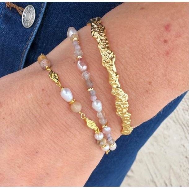 Armbnd GOLDEN SAND forgyldt slv