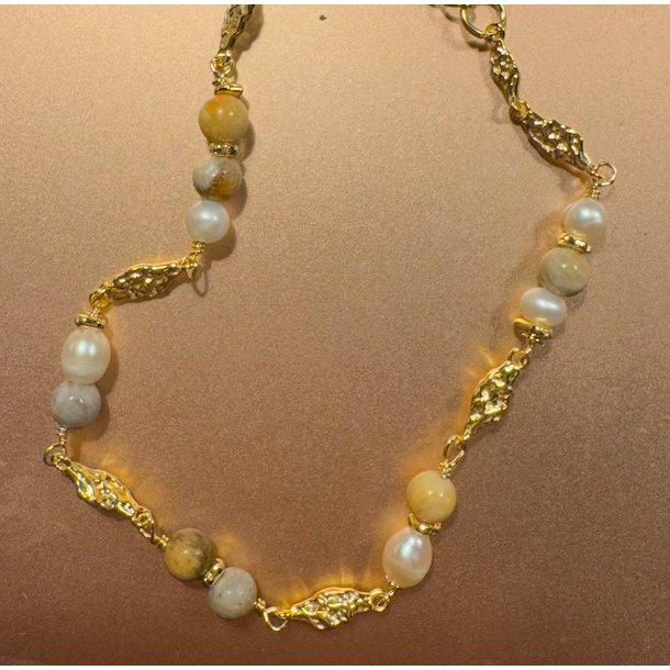 Armbnd GOLDEN SAND forgyldt slv