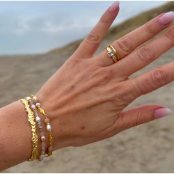Armbnd GOLDEN SAND forgyldt slv