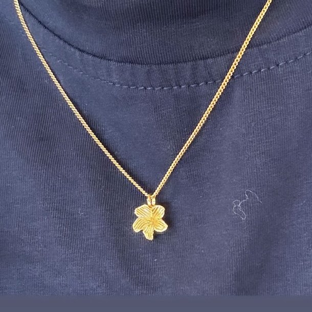 Halskde JASMIN Forgyldt Slv