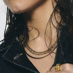 Halsk�de GRANNY vandfast 18kt. forgyldt