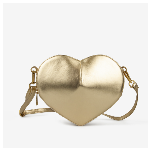 Live Joy hjerte crossbody skind - ruskind