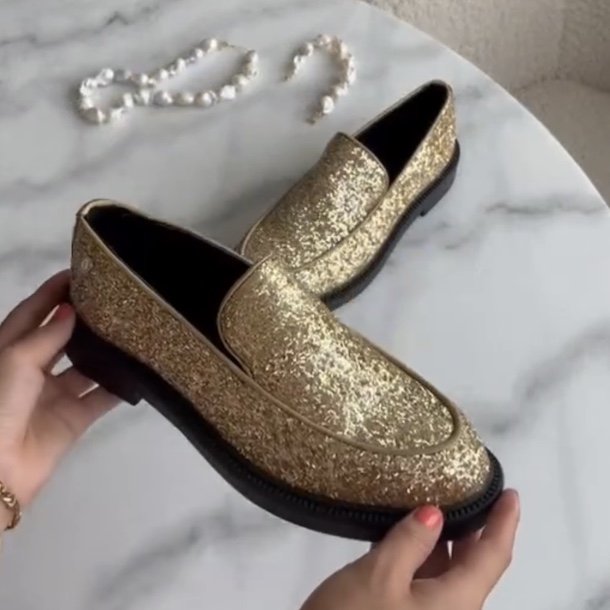 Loafers CPHS LOAFER glitter GULD str. 36-41