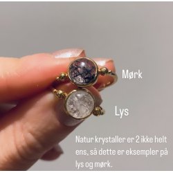 FingerRing - Agnes Rutil Kvarts - Forgyldt slv