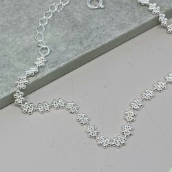 Armbnd LOTS OF FLOWERS sterling slv