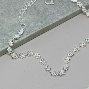 Armbnd LOTS OF FLOWERS sterling slv