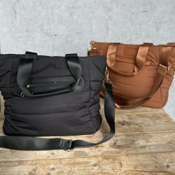 Crossbody shopper quiltede nylon