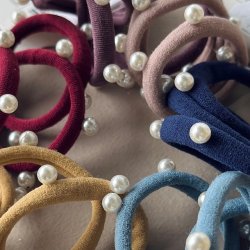 Hrelastikker med perler 3 stk 