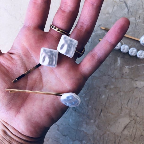 Hrnlest 4 stk. med perler