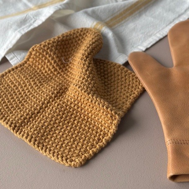 grydelap mynte strikket b: 22 l: 22