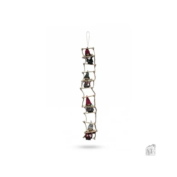 H�ngende julefigurer p� stige � 4 b�rn, h50 cm