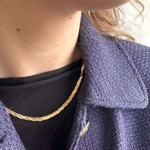 Halskde TERESA Forgyldt Slv