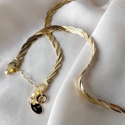 Halskde TERESA Forgyldt Slv