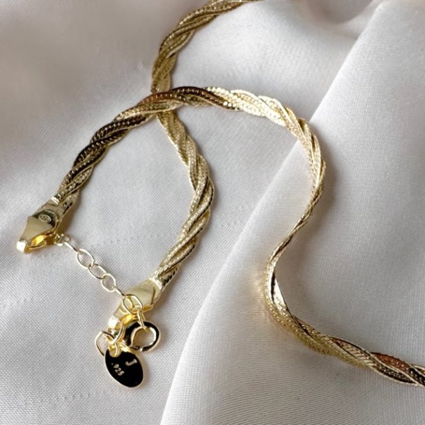 Halskde TERESA Forgyldt Slv