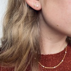 restikker simple pearl - stor forgyldt