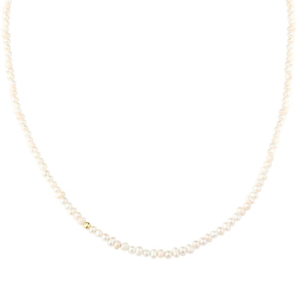 Halsk�de Love Pearls - Forgyldt S�lv 
