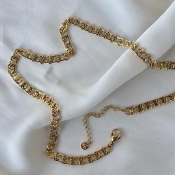 Halskde GRANNY vandfast 18kt. forgyldt