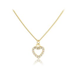 halskde hjerte SMALL TESSA  Forgyldt Slv