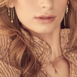 Halskde SHINY DROP Forgyldt slv