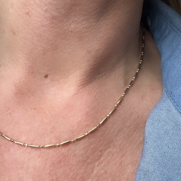 Halskde MALENA Forgyldt Slv