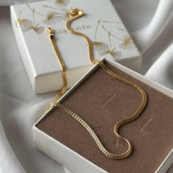 Halskde FLATA Forgyldt slv