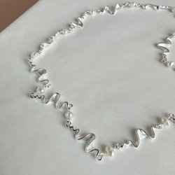 Halskde Rhumba Choker sterling slv