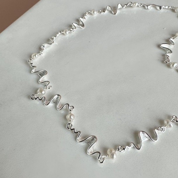 Halskde Rhumba Choker sterling slv