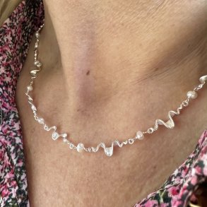 Halskde Rhumba Choker sterling slv