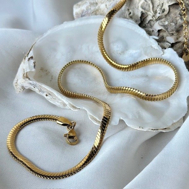 Halskde SHINE vandfast 18kt. forgyldt