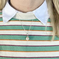 Halskde Deja med perle sterling slv 