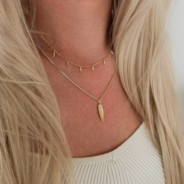 Lai halskde forgyldt slv