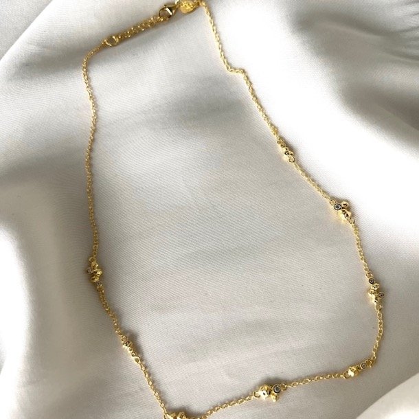 Halskde DARLING ROCK Forgyldt Slv