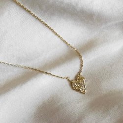 Halskde PALILA heart forgyldt slv