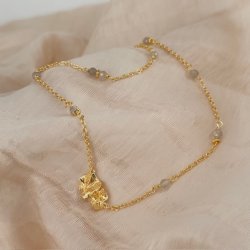 Halskde FOLIO Forgyldt slv