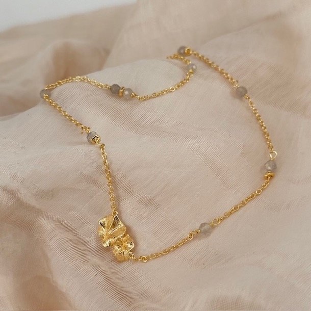 Halskde FOLIO Forgyldt slv