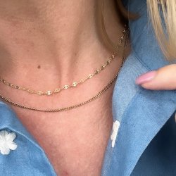 Halskde MARISOL Forgyldt Slv