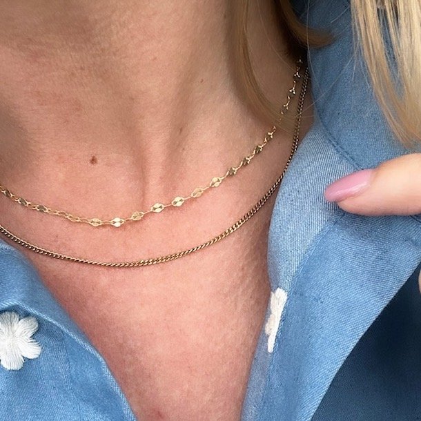 Halskde MARISOL Forgyldt Slv